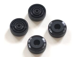 Beautiful 30 x 11mm black damping feet (4 pcs)