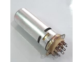9-PIN TUBE CERAMIC SOCKET with ALUMINIUM SHIELD 70mm (RUSSIAN)