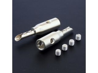 Silver Banana Plugs - fit up to 7mm speaker cable (2 pcs)
