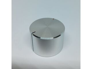 22 x 15mm Solid Aluminum Knob for 6mm shaft (silver)