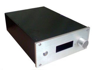 Solid Non-Magnetic Aluminum Preamp Chassis (31x22x9cm) with knob and display cutout